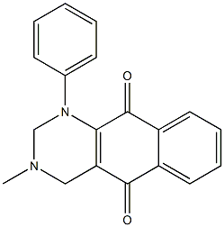 1-Phenyl-3-methyl-1,2,3,4-tetrahydrobenzo[g]quinazoline-5,10-dione 结构式