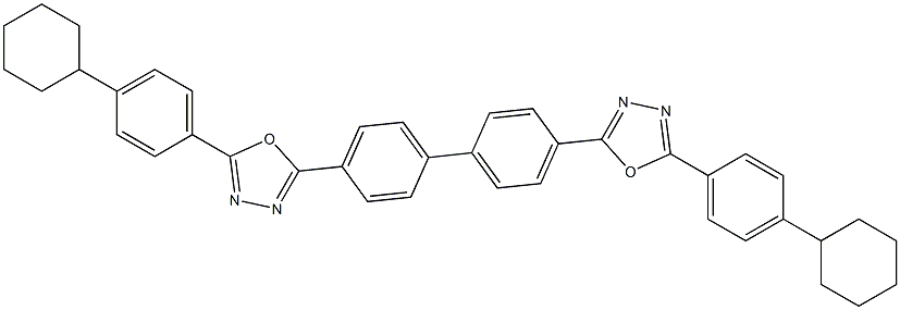 2,2'-(Biphenyl-4,4'-diyl)bis[5-[4-cyclohexylphenyl]-1,3,4-oxadiazole] 结构式