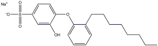 2-Hydroxy-2'-octyl[oxybisbenzene]-4-sulfonic acid sodium salt 结构式