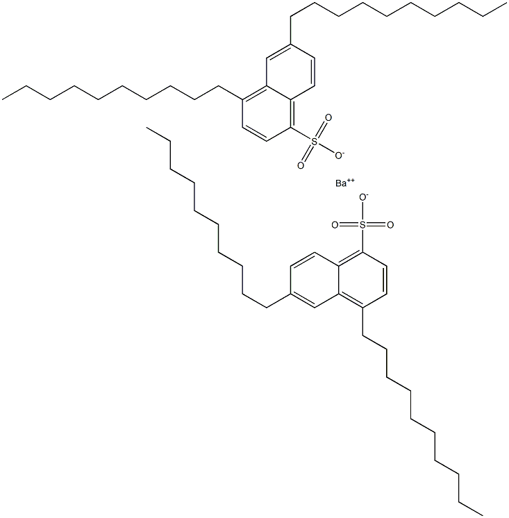 Bis(4,6-didecyl-1-naphthalenesulfonic acid)barium salt 结构式