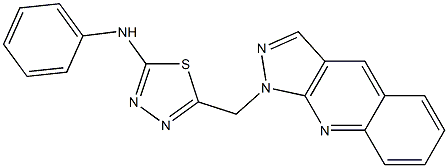 1-[[5-(Phenylamino)-1,3,4-thiadiazol-2-yl]methyl]-1H-pyrazolo[3,4-b]quinoline 结构式