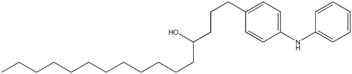 4-(4-Hydroxyhexadecyl)phenylphenylamine 结构式