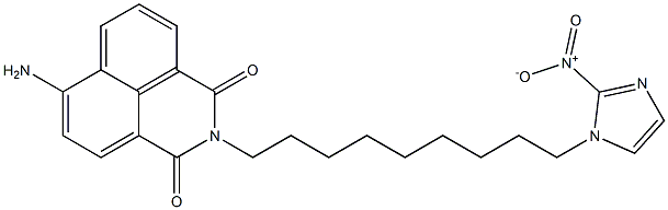 6-Amino-2-[9-(2-nitro-1H-imidazole-1-yl)nonyl]-1H-benzo[de]isoquinoline-1,3(2H)-dione 结构式