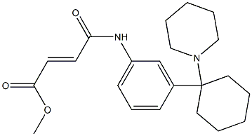 (E)-4-[[3-(1-Piperidinocyclohexyl)phenyl]amino]-4-oxo-2-butenoic acid methyl ester 结构式