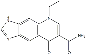 5-Ethyl-5,8-dihydro-8-oxo-3H-imidazo[4,5-g]quinoline-7-carboxamide 结构式