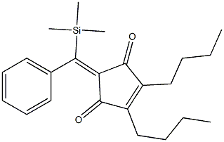 4,5-Dibutyl-2-[phenyl(trimethylsilyl)methylene]-4-cyclopentene-1,3-dione 结构式