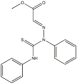 (2,4-Diphenylthiosemicarbazono)acetic acid methyl ester 结构式