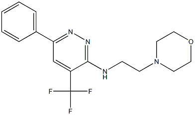 3-(2-Morpholinoethylamino)-4-trifluoromethyl-6-phenylpyridazine 结构式