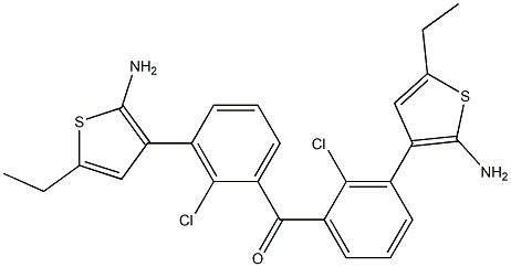 (2-Amino-5-ethyl-3-thienyl)(2-chlorophenyl) ketone 结构式