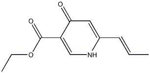 6-[(E)-1-Propenyl]-4-oxo-1,4-dihydropyridine-3-carboxylic acid ethyl ester 结构式