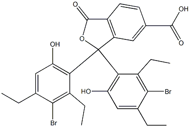 1,1-Bis(3-bromo-2,4-diethyl-6-hydroxyphenyl)-1,3-dihydro-3-oxoisobenzofuran-6-carboxylic acid 结构式