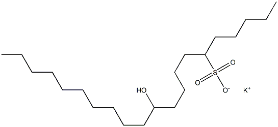 11-Hydroxyhenicosane-6-sulfonic acid potassium salt 结构式