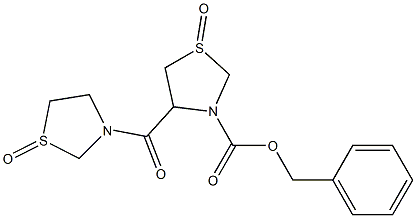 3-Benzyloxycarbonyl-4-[[(thiazolidine 1-oxide)-3-yl]carbonyl]thiazolidine 1-oxide 结构式