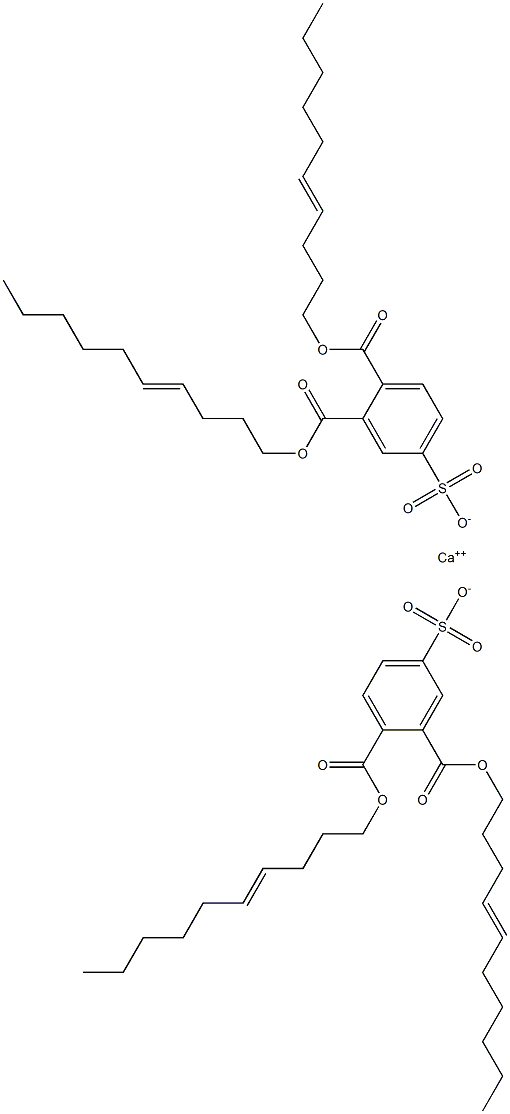Bis[3,4-di(4-decenyloxycarbonyl)benzenesulfonic acid]calcium salt 结构式