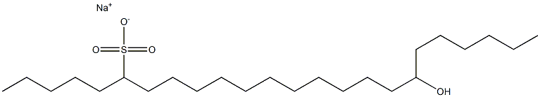 18-Hydroxytetracosane-6-sulfonic acid sodium salt 结构式