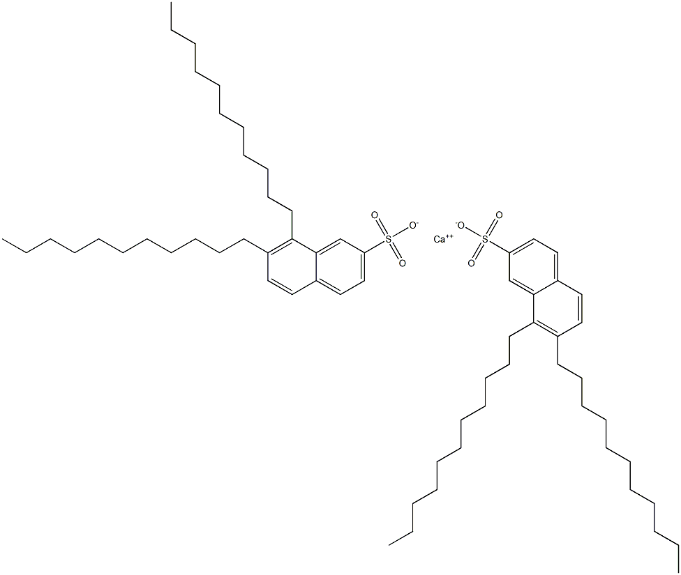 Bis(7,8-diundecyl-2-naphthalenesulfonic acid)calcium salt 结构式