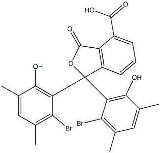 1,1-Bis(2-bromo-6-hydroxy-3,5-dimethylphenyl)-1,3-dihydro-3-oxoisobenzofuran-4-carboxylic acid 结构式