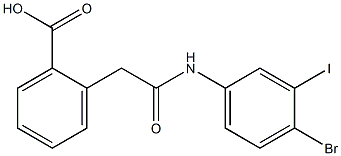 2-[2-[4-Bromo-3-iodoanilino]-2-oxoethyl]benzoic acid 结构式