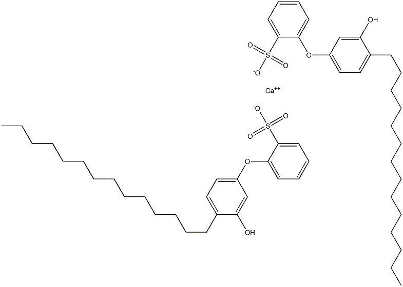 Bis(3'-hydroxy-4'-tetradecyl[oxybisbenzene]-2-sulfonic acid)calcium salt 结构式