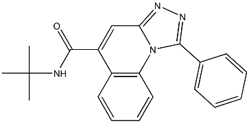 1-Phenyl-N-tert-butyl[1,2,4]triazolo[4,3-a]quinoline-5-carboxamide 结构式