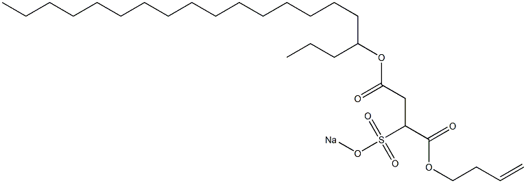 2-(Sodiosulfo)succinic acid 4-icosyl 1-(3-butenyl) ester 结构式