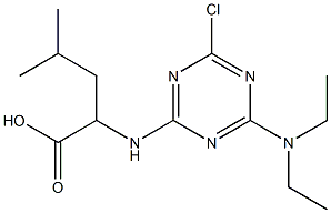 2-[[4-Chloro-6-(diethylamino)-1,3,5-triazin-2-yl]amino]-4-methylvaleric acid 结构式