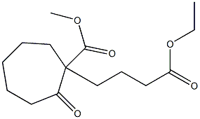 4-(1-Methoxycarbonyl-2-oxocycloheptyl)butyric acid ethyl ester 结构式