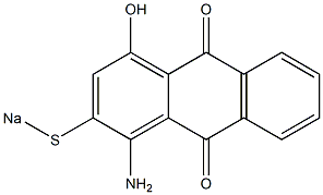 1-Amino-4-hydroxy-2-sodiothioanthraquinone 结构式