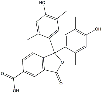 1,3-Dihydro-1,1-bis(4-hydroxy-2,5-dimethylphenyl)-3-oxoisobenzofuran-5-carboxylic acid 结构式