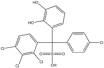 (4-Chlorophenyl)(2,3,4-trichlorophenyl)(2,3-dihydroxyphenyl)methanesulfonic acid 结构式