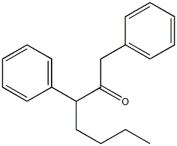 1,3-Diphenyl-2-heptanone 结构式