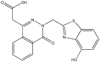 3-[(4-Hydroxy-2-benzothiazolyl)methyl]-3,4-dihydro-4-oxophthalazine-1-acetic acid 结构式