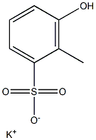 3-Hydroxy-2-methylbenzenesulfonic acid potassium salt 结构式