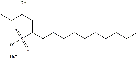 4-Hydroxyhexadecane-6-sulfonic acid sodium salt 结构式