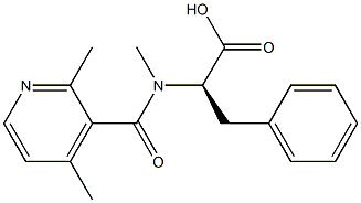 N-[(2,4-Dimethyl-3-pyridinyl)carbonyl]-N-methyl-D-phenylalanine 结构式