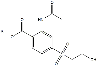 2-(Acetylamino)-4-(2-hydroxyethylsulfonyl)benzenecarboxylic acid potassium salt 结构式