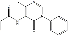 5-Acryloylamino-6-methyl-3-phenylpyrimidin-4(3H)-one 结构式