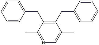 3,4-Dibenzyl-2,5-dimethylpyridine 结构式