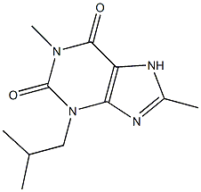 3-Isobutyl-1,8-dimethylxanthine 结构式