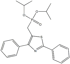 (2,4-Diphenylthiazol-5-yl)methylphosphonic acid diisopropyl ester 结构式