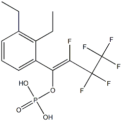 Phosphoric acid diethyl[(E)-1-phenyl-2,3,3,4,4,4-hexafluoro-1-butenyl] ester 结构式