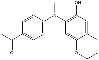 4'-[[(3,4-Dihydro-6-hydroxy-2H-1-benzopyran)-7-yl]methylamino]acetophenone 结构式