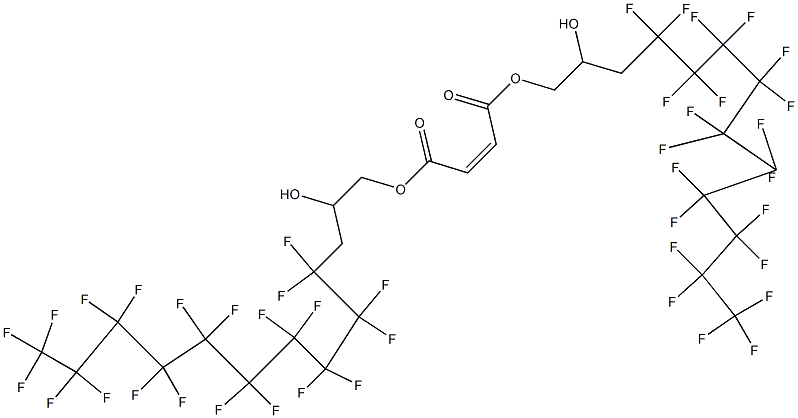 Maleic acid bis[2-hydroxy-3-(henicosafluorodecyl)propyl] ester 结构式