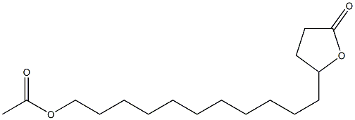 Acetic acid 11-(5-oxooxolan-2-yl)undecyl ester 结构式