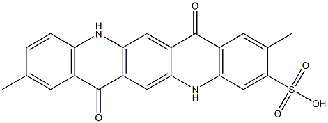 5,7,12,14-Tetrahydro-2,9-dimethyl-7,14-dioxoquino[2,3-b]acridine-3-sulfonic acid 结构式