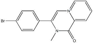 1,2-Dihydro-2-methyl-1-oxo-3-(4-bromophenyl)pyrido[1,2-a]pyrazin-5-ium 结构式