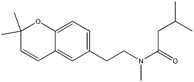 N-[2-(2,2-Dimethyl-2H-1-benzopyran-6-yl)ethyl]-N-methyl-3-methylbutanamide 结构式