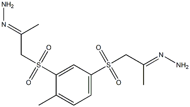 1,3-Bis[(2-hydrazonopropyl)sulfonyl]-4-methylbenzene 结构式