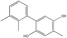 5-Methyl-2-(2,3-dimethylphenyl)benzene-1,4-diol 结构式