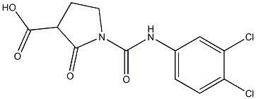 1-[[(3,4-Dichlorophenyl)amino]carbonyl]-2-oxopyrrolidine-3-carboxylic acid 结构式